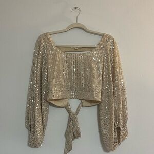 Vine & Love Sequin going out top